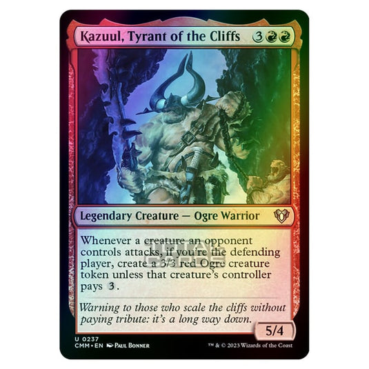 Magic The Gathering - Commander Masters - Kazuul, Tyrant of the Cliffs - 0237 (Foil)