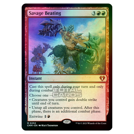 Magic The Gathering - Commander Masters - Savage Beating - 0252 (Foil)