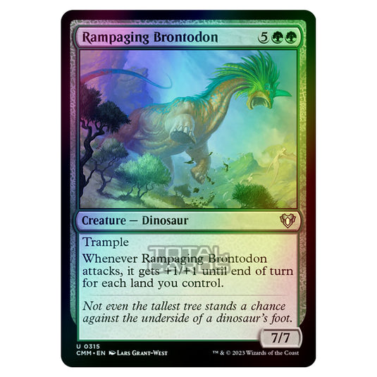 Magic The Gathering - Commander Masters - Rampaging Brontodon - 0315 (Foil)