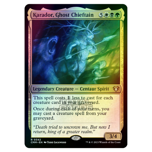 Magic The Gathering - Commander Masters - Karador, Ghost Chieftain - 0342 (Foil)
