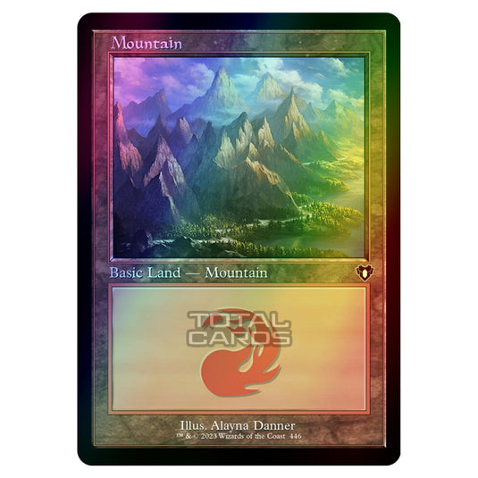 Magic The Gathering - Commander Masters - Mountain - 0446 (Foil)