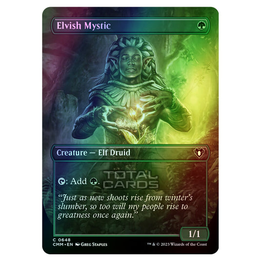 Magic The Gathering - Commander Masters - Elvish Mystic (Borderless) - 0648 (Foil)