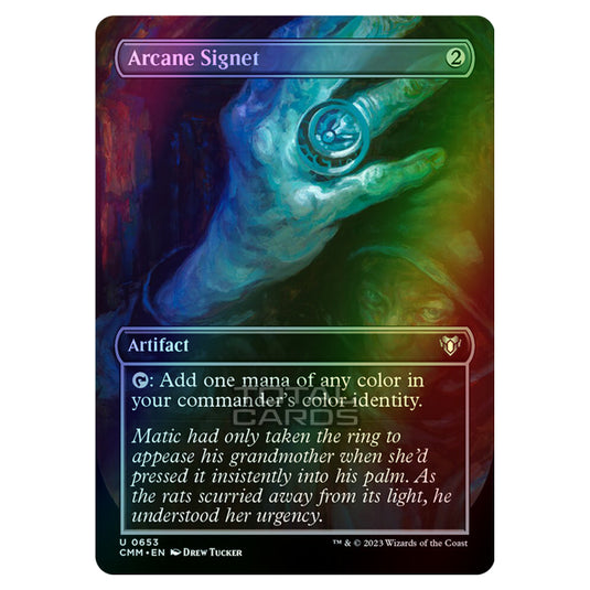 Magic The Gathering - Commander Masters - Arcane Signet (Borderless) - 0653 (Foil)