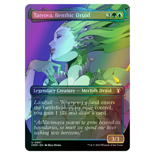 Magic The Gathering - Commander Masters - Tatyova, Benthic Druid (Profile Card) - 0687 (Foil)