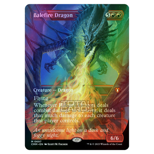 Magic The Gathering - Commander Masters - Balefire Dragon (Borderless) - 0697 (Foil)