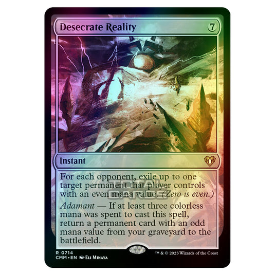 Magic The Gathering - Commander Masters - Desecrate Reality - 0714 (Foil)