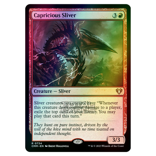 Magic The Gathering - Commander Masters - Capricious Sliver - 0734 (Foil)