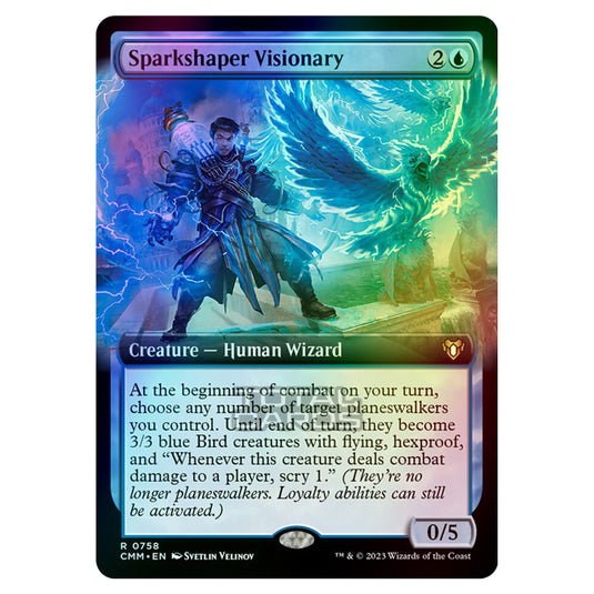 Magic The Gathering - Commander Masters - Sparkshaper Visionary (Extended Art) - 0758 (Foil)