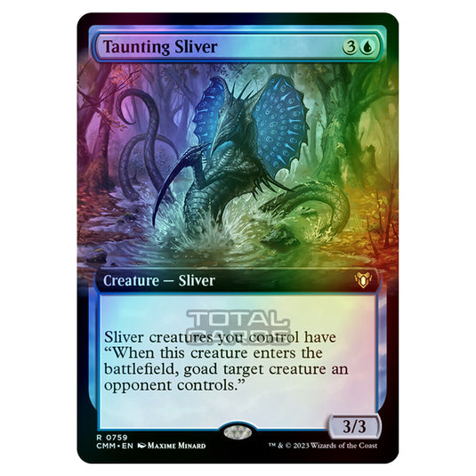 Magic The Gathering - Commander Masters - Taunting Sliver (Extended Art) - 0759 (Foil)