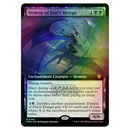 Magic The Gathering - Commander Masters - Demon of Fate's Design (Extended Art) - 0762 (Foil)