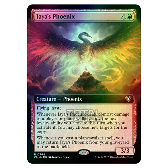 Magic The Gathering - Commander Masters - Jaya's Phoenix (Extended Art) - 0768 (Foil)