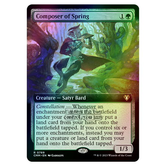 Magic The Gathering - Commander Masters - Composer of Spring (Extended Art) - 0769 (Foil)