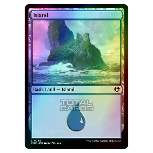 Magic The Gathering - Commander Masters - Island - 0789 (Foil)