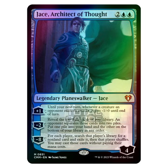 Magic The Gathering - Commander Masters - Jace, Architect of Thought - 0851 (Foil)