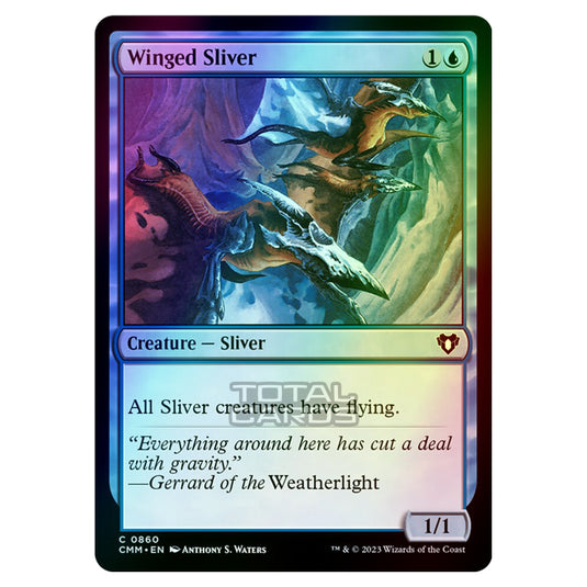 Magic The Gathering - Commander Masters - Winged Sliver - 0860 (Foil)