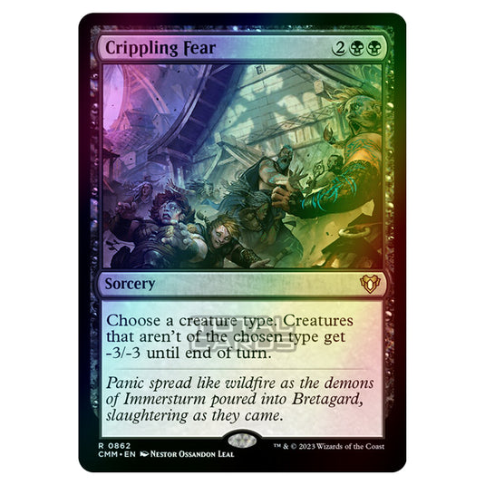 Magic The Gathering - Commander Masters - Crippling Fear - 0862 (Foil)