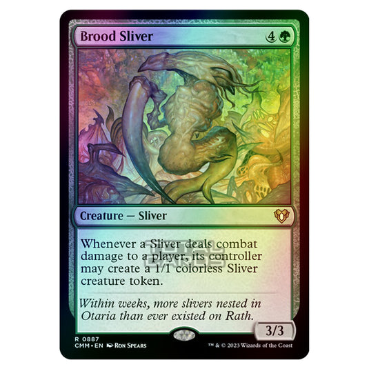 Magic The Gathering - Commander Masters - Brood Sliver - 0887 (Foil)