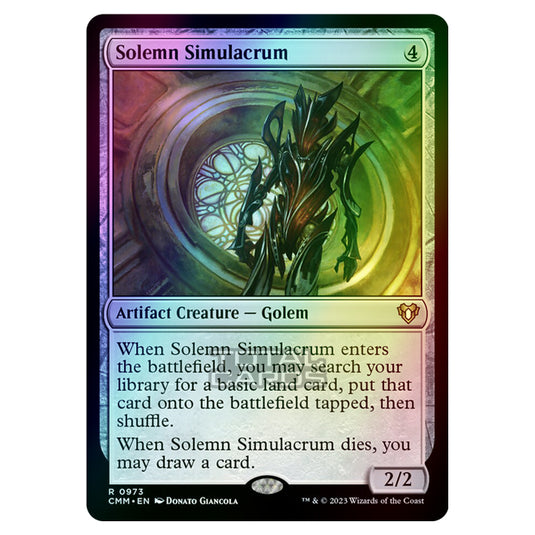 Magic The Gathering - Commander Masters - Solemn Simulacrum - 0973 (Foil)