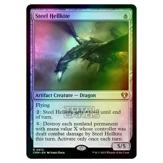 Magic The Gathering - Commander Masters - Steel Hellkite - 0975 (Foil)