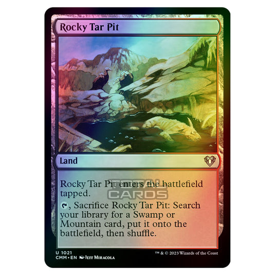 Magic The Gathering - Commander Masters - Rocky Tar Pit - 1021 (Foil)