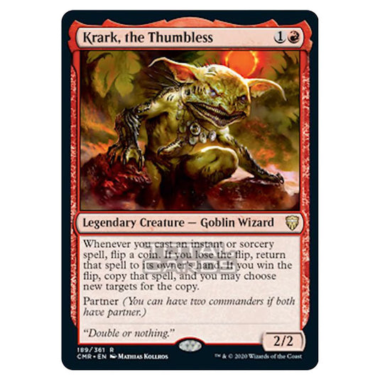 Magic The Gathering - Commander Legends - Krark, the Thumbless - 189/361