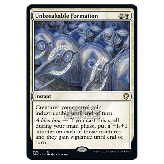 Magic The Gathering - Dominaria United Commander - Unbreakable Formation - 106/48