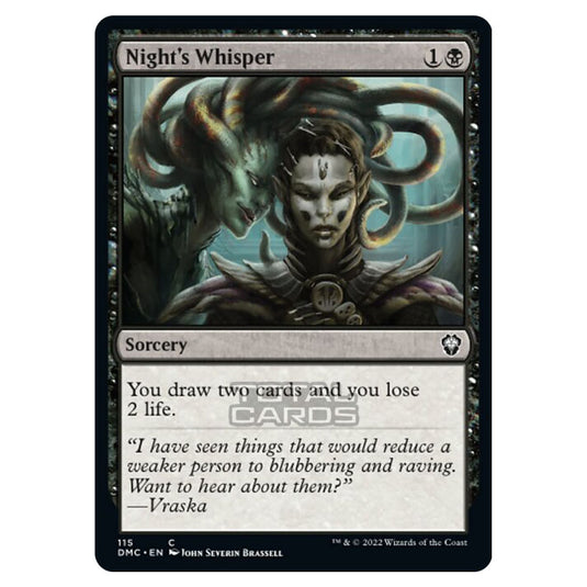 Magic The Gathering - Dominaria United Commander - Night's Whisper - 115/48