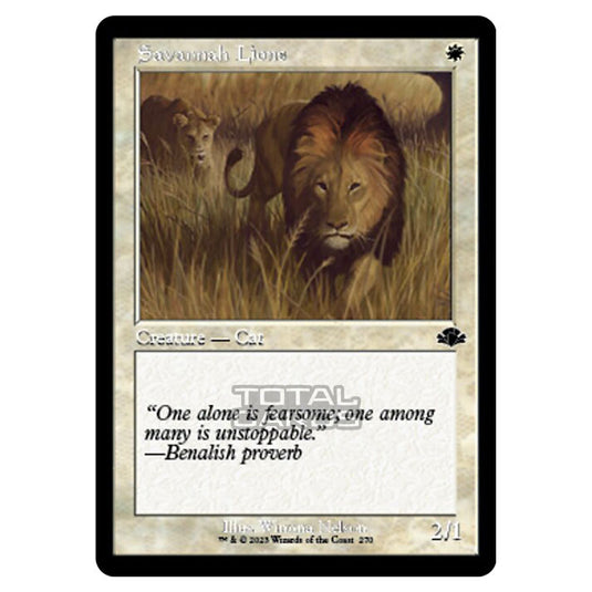 Magic The Gathering - Dominaria Remastered - Savannah Lions (Retro Frame) - 270/261