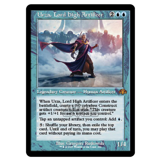 Magic The Gathering - Dominaria Remastered - Urza, Lord High Artificer (Retro Frame) - 296/261