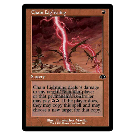 Magic The Gathering - Dominaria Remastered - Chain Lightning (Retro Frame) - 316/261