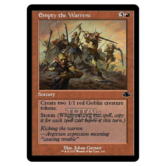 Magic The Gathering - Dominaria Remastered - Empty the Warrens (Retro Frame) - 318/261