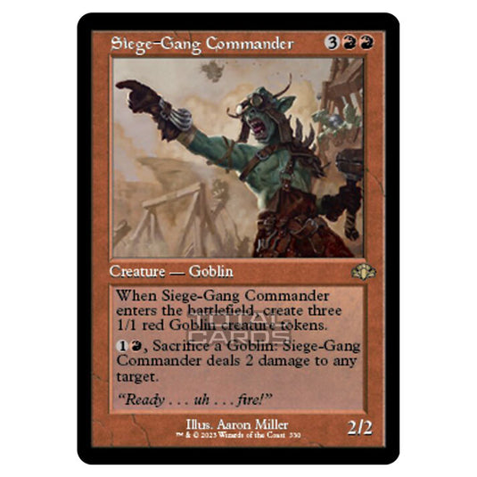 Magic The Gathering - Dominaria Remastered - Siege-Gang Commander (Retro Frame) - 330/261