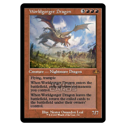 Magic The Gathering - Dominaria Remastered - Worldgorger Dragon (Retro Frame) - 334/261