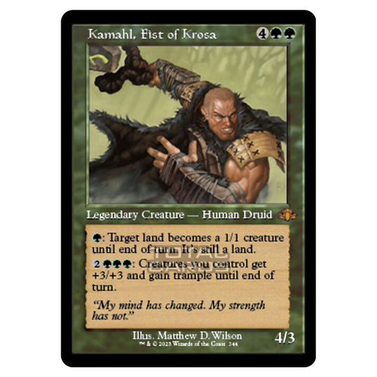 Magic The Gathering - Dominaria Remastered - Kamahl, Fist of Krosa (Retro Frame) - 344/261