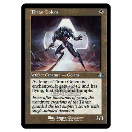 Magic The Gathering - Dominaria Remastered - Thran Golem (Retro Frame) - 387/261