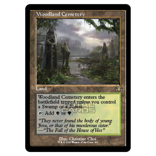 Magic The Gathering - Dominaria Remastered - Woodland Cemetery (Retro Frame) - 401/261