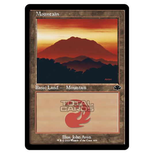 Magic The Gathering - Dominaria Remastered - Mountain (Retro Frame) - 409/261