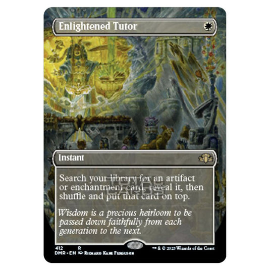 Magic The Gathering - Dominaria Remastered - Enlightened Tutor (Alternate-Art Borderless Card) - 412/261