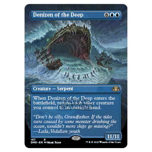 Magic The Gathering - Dominaria Remastered - Denizen of the Deep (Alternate-Art Borderless Card) - 417/261