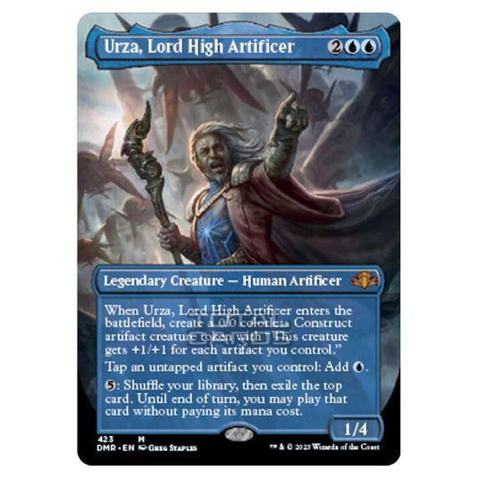 Magic The Gathering - Dominaria Remastered - Urza, Lord High Artificer (Alternate-Art Borderless Card) - 423/261