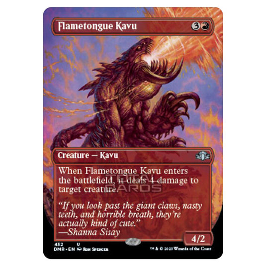 Magic The Gathering - Dominaria Remastered - Flametongue Kavu (Alternate-Art Borderless Card) - 432/261