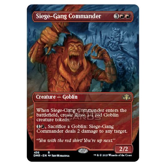 Magic The Gathering - Dominaria Remastered - Siege-Gang Commander (Alternate-Art Borderless Card) - 436/261