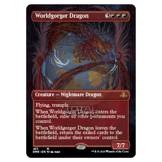 Magic The Gathering - Dominaria Remastered - Worldgorger Dragon (Alternate-Art Borderless Card) - 437/261