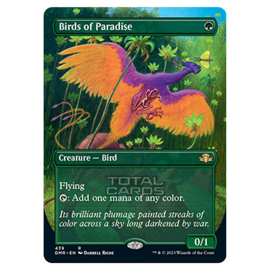 Magic The Gathering - Dominaria Remastered - Birds of Paradise (Alternate-Art Borderless Card) - 439/261