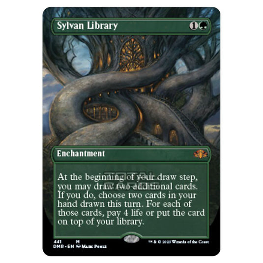 Magic The Gathering - Dominaria Remastered - Sylvan Library (Alternate-Art Borderless Card) - 441/261