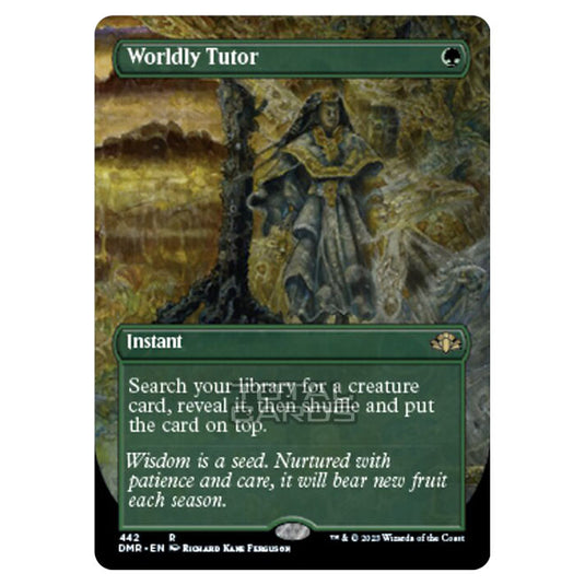 Magic The Gathering - Dominaria Remastered - Worldly Tutor (Alternate-Art Borderless Card) - 442/261