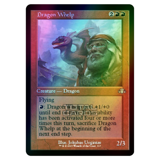 Magic The Gathering - Dominaria Remastered - Dragon Whelp (Retro Frame) - 317/261 (Foil)