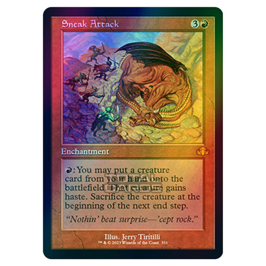 Magic The Gathering - Dominaria Remastered - Sneak Attack (Retro Frame) - 331/261 (Foil)