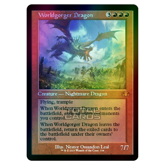 Magic The Gathering - Dominaria Remastered - Worldgorger Dragon (Retro Frame) - 334/261 (Foil)