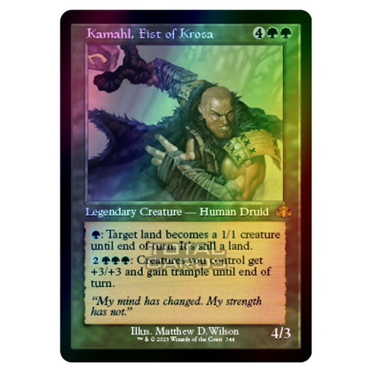 Magic The Gathering - Dominaria Remastered - Kamahl, Fist of Krosa (Retro Frame) - 344/261 (Foil)